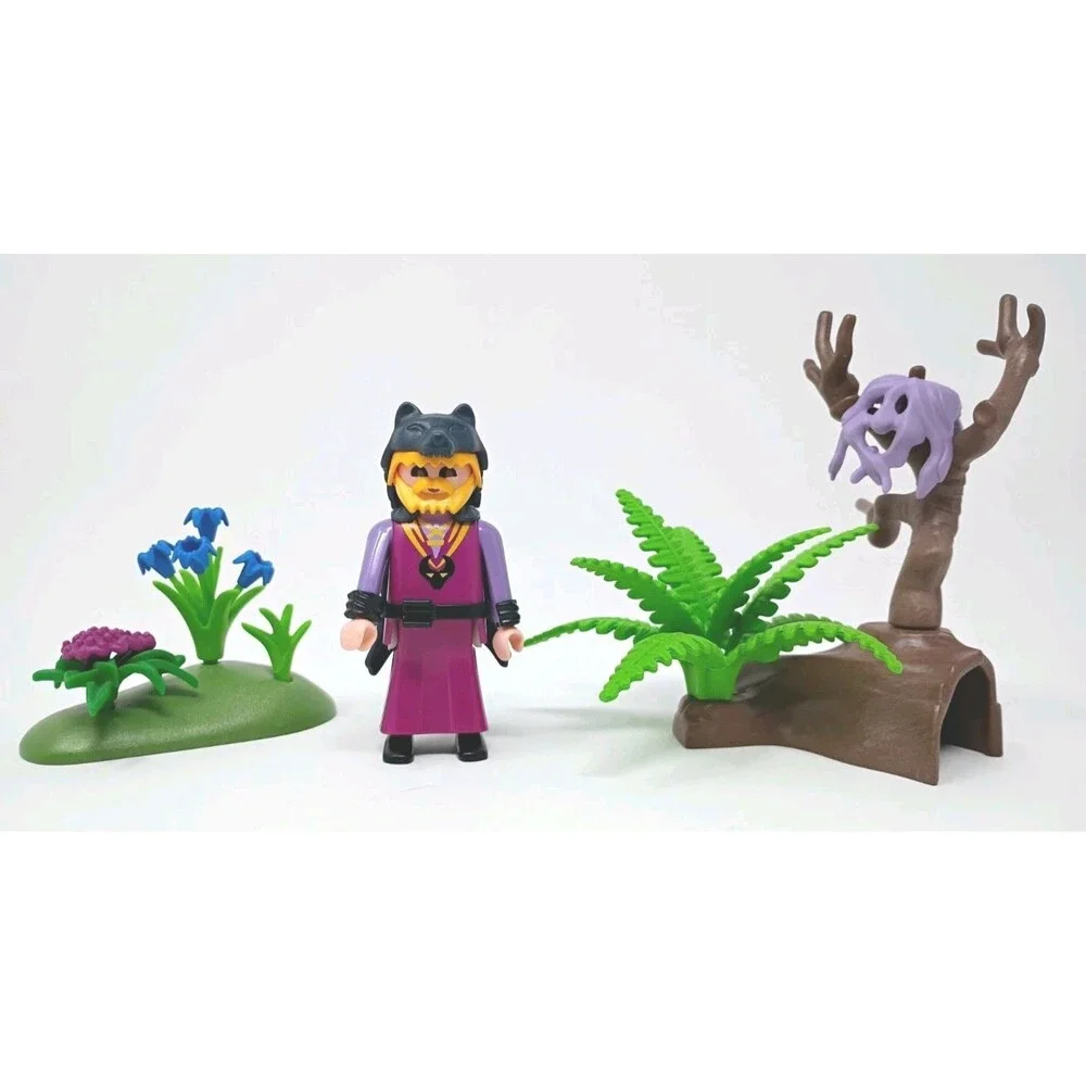 Playmobil 3944 Druid Wizard Magic Enchanted Forest Incomplete